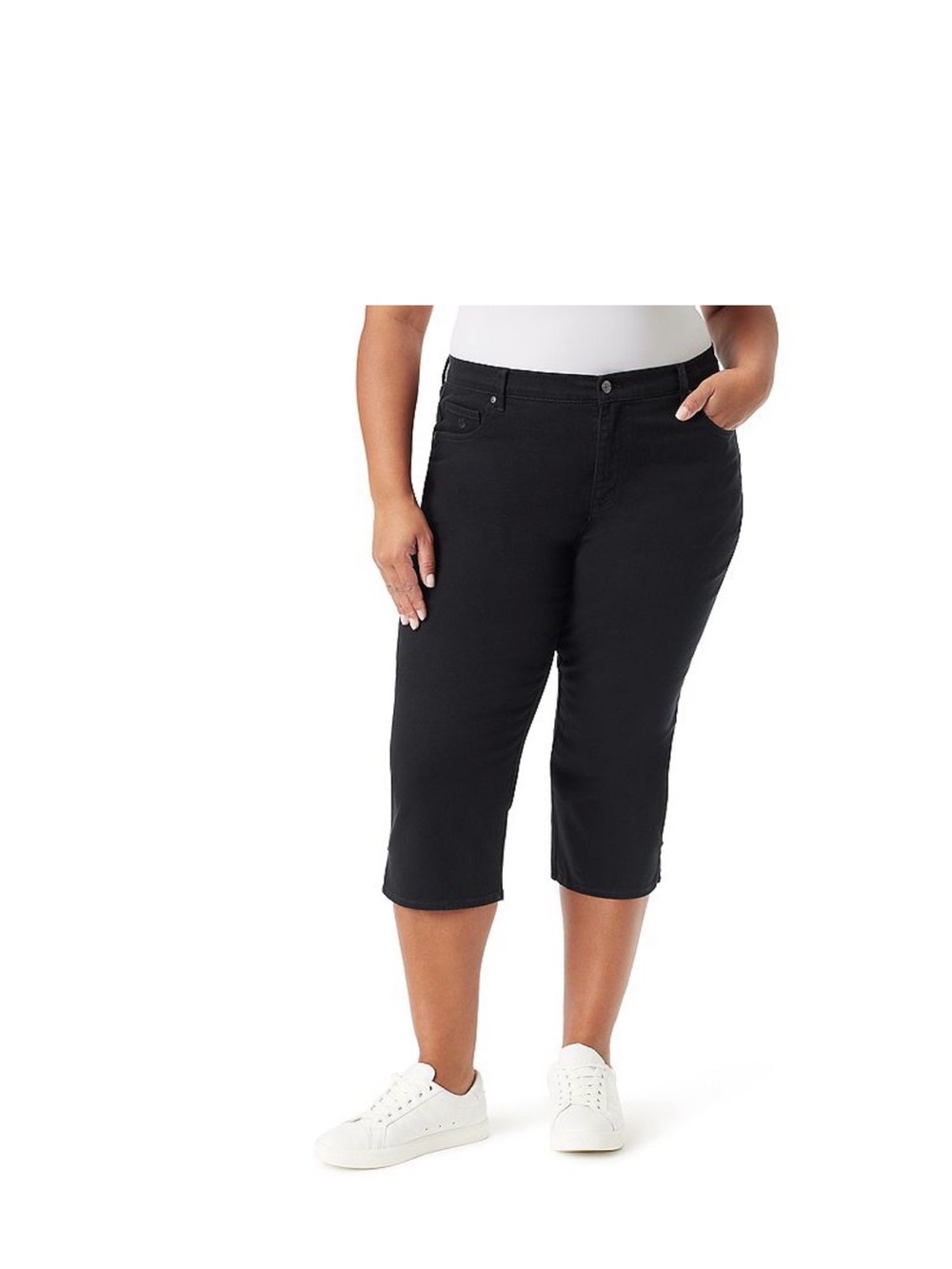 Gloria Vanderbilt’s   Amanda Classic  plus size Black Capri Pants for Women